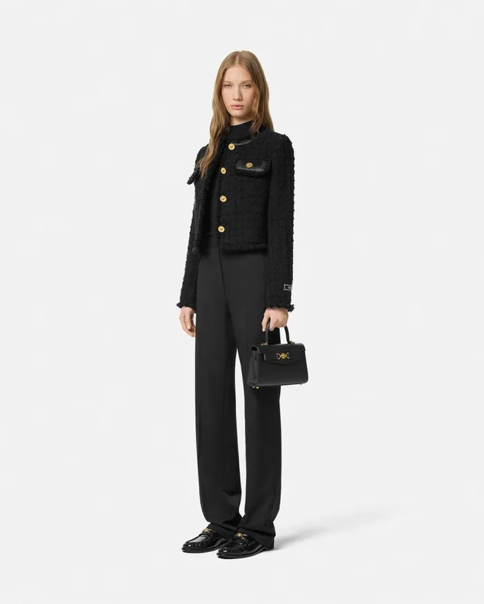 Versace Blazer and Jackets Boucl Tweed Cardigan Jacket Black 8211 Women Versace Blazer and Jackets Boucl Tweed Cardigan Jacket Black 8211 Women