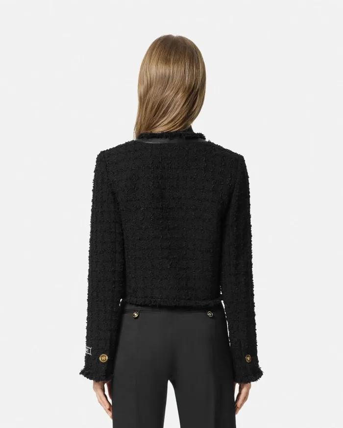 Versace Blazer and Jackets Boucl Tweed Cardigan Jacket Black 8211 Women Versace Blazer and Jackets Boucl Tweed Cardigan Jacket Black 8211 Women