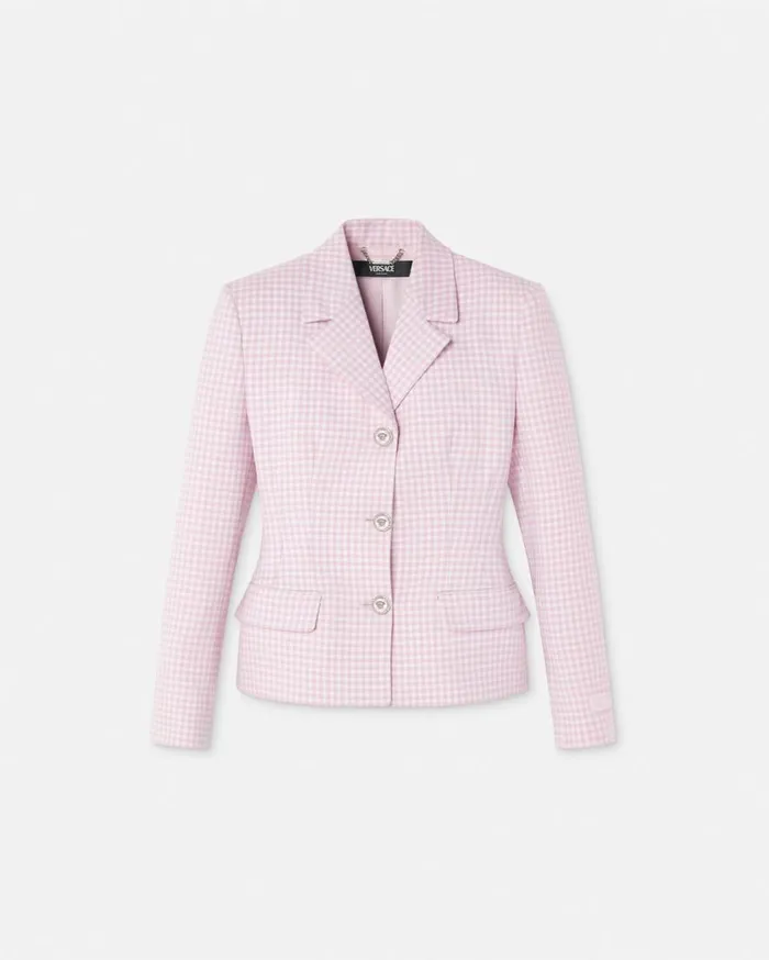Versace Blazer and Jackets Contrasto Hourglass Blazer Light Pink 8211 Women