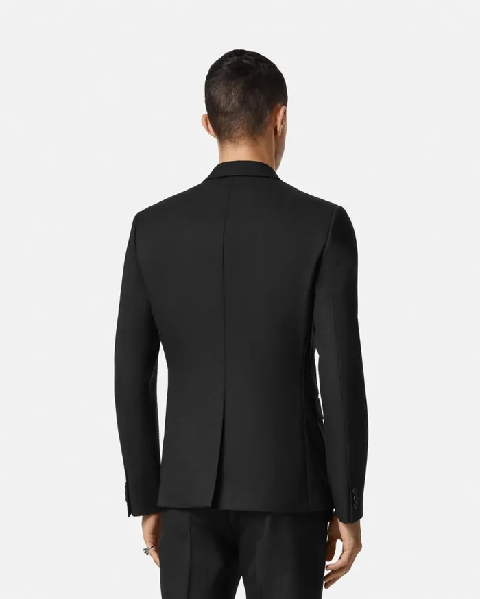 Versace Blazers and Suits Wool DoubleBreasted Blazer Black 8211 Men Versace Blazers and Suits Wool DoubleBreasted Blazer Black 8211 Men