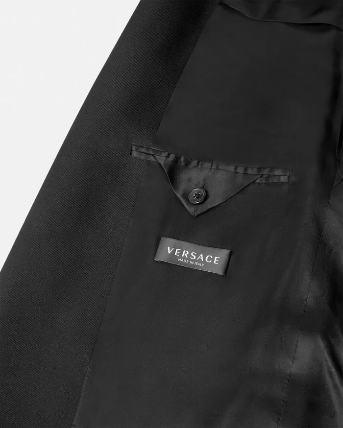 Versace Blazers and Suits Wool DoubleBreasted Blazer Black 8211 Men Versace Blazers and Suits Wool DoubleBreasted Blazer Black 8211 Men