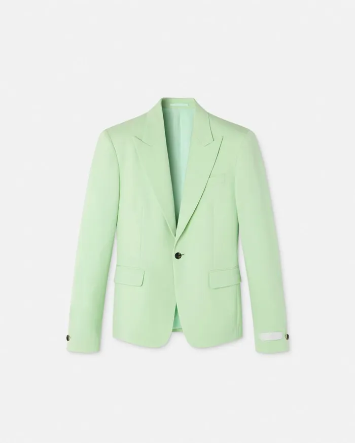 Versace Blazers and Suits Wool SingleBreasted Blazer Green 8211 Men