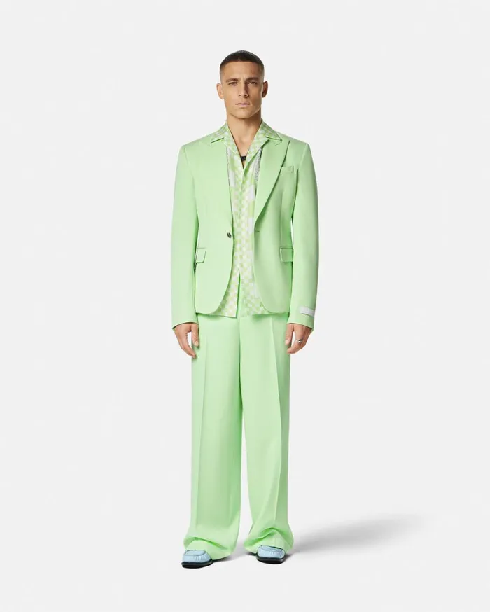 Versace Blazers and Suits Wool SingleBreasted Blazer Green 8211 Men Versace Blazers and Suits Wool SingleBreasted Blazer Green 8211 Men
