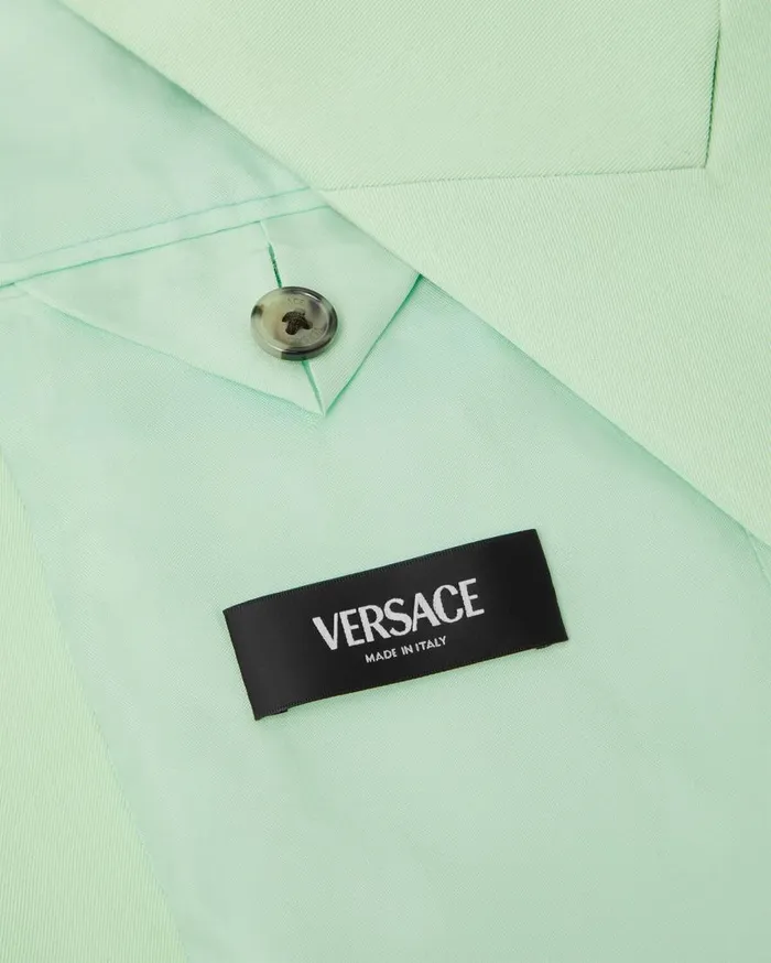 Versace Blazers and Suits Wool SingleBreasted Blazer Green 8211 Men Versace Blazers and Suits Wool SingleBreasted Blazer Green 8211 Men