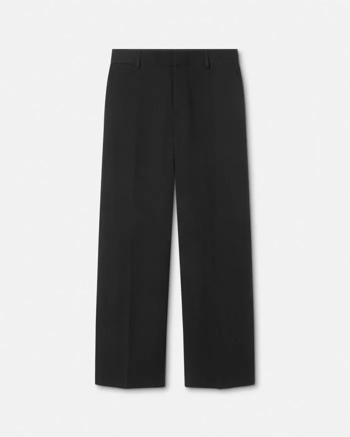 Versace Blazers and Suits Wool Twill Formal Pants Black 8211 Men