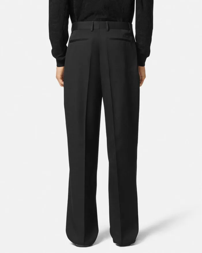 Versace Blazers and Suits Wool Twill Formal Pants Black 8211 Men Versace Blazers and Suits Wool Twill Formal Pants Black 8211 Men