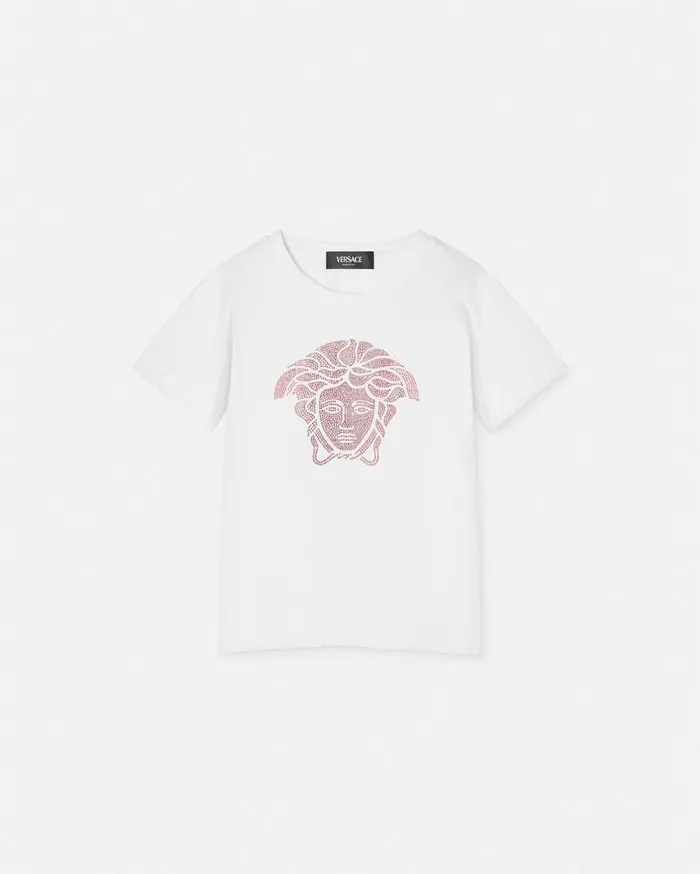 Versace Clothing Crystal Medusa Kids TShirt Light Pink 8211 Children