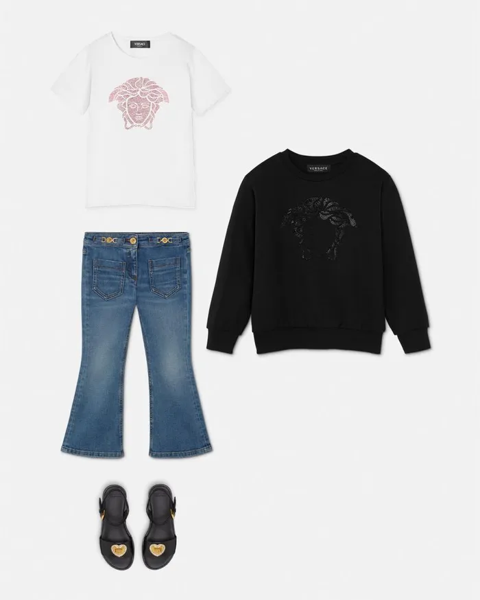 Versace Clothing Crystal Medusa Kids TShirt Light Pink 8211 Children Versace Clothing Crystal Medusa Kids TShirt Light Pink 8211 Children
