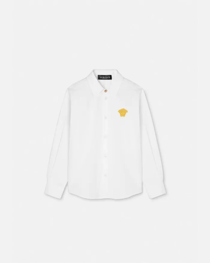 Versace Clothing Embroidered Kids Formal Shirt Whiteprint 8211 Children