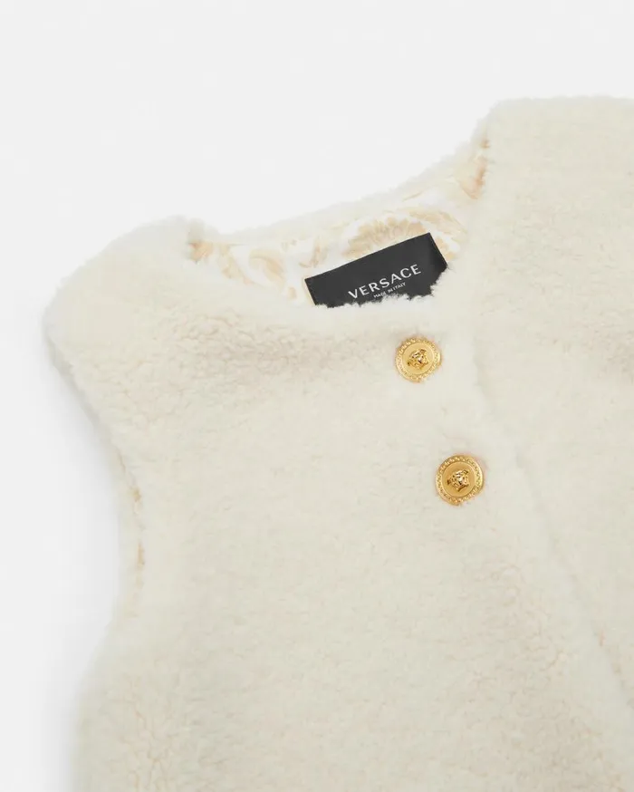 Versace Clothing FauxFur Kids Vest White 8211 Children Versace Clothing FauxFur Kids Vest White 8211 Children