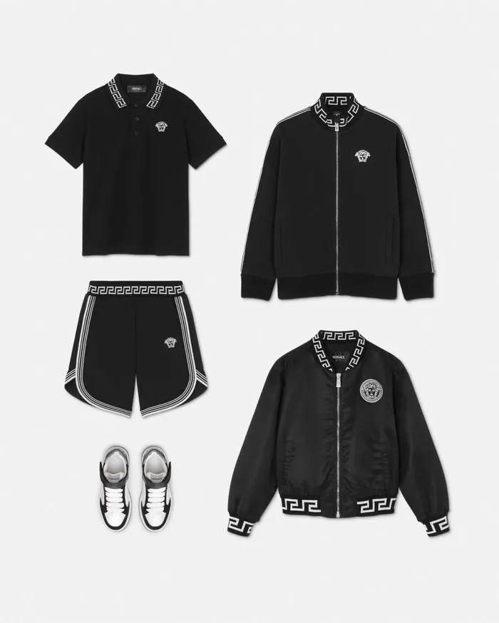 Versace Clothing Greca Kids Polo Shirt Black 8211 Children Versace Clothing Greca Kids Polo Shirt Black 8211 Children