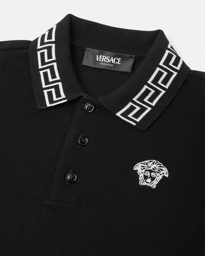 Versace Clothing Greca Kids Polo Shirt Black 8211 Children Versace Clothing Greca Kids Polo Shirt Black 8211 Children