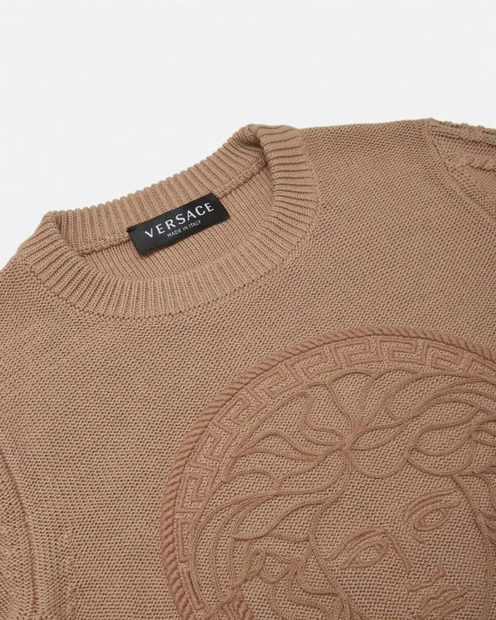 Versace Clothing Medusa Kids Knit Sweater Beige 8211 Children Versace Clothing Medusa Kids Knit Sweater Beige 8211 Children