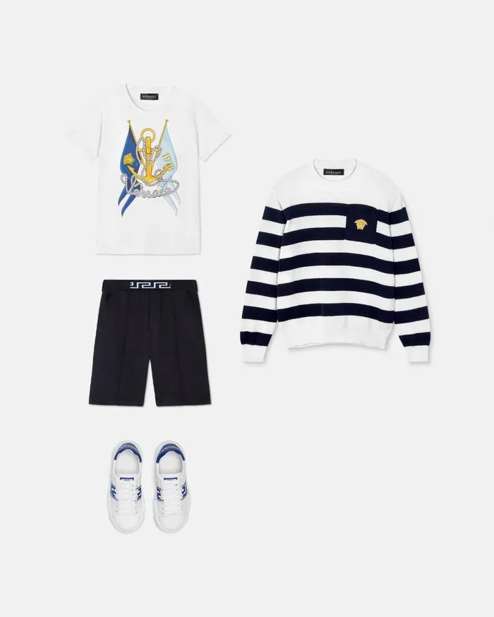 Versace Clothing Nautical Stripe Kids Sweater White 8211 Children Versace Clothing Nautical Stripe Kids Sweater White 8211 Children