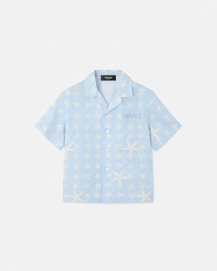 Versace Clothing Stella Marina Kids Shirt Light Blue 8211 Children