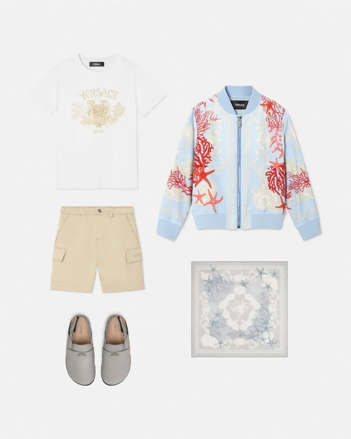 Versace Clothing University Coral Kids TShirt White 8211 Children Versace Clothing University Coral Kids TShirt White 8211 Children