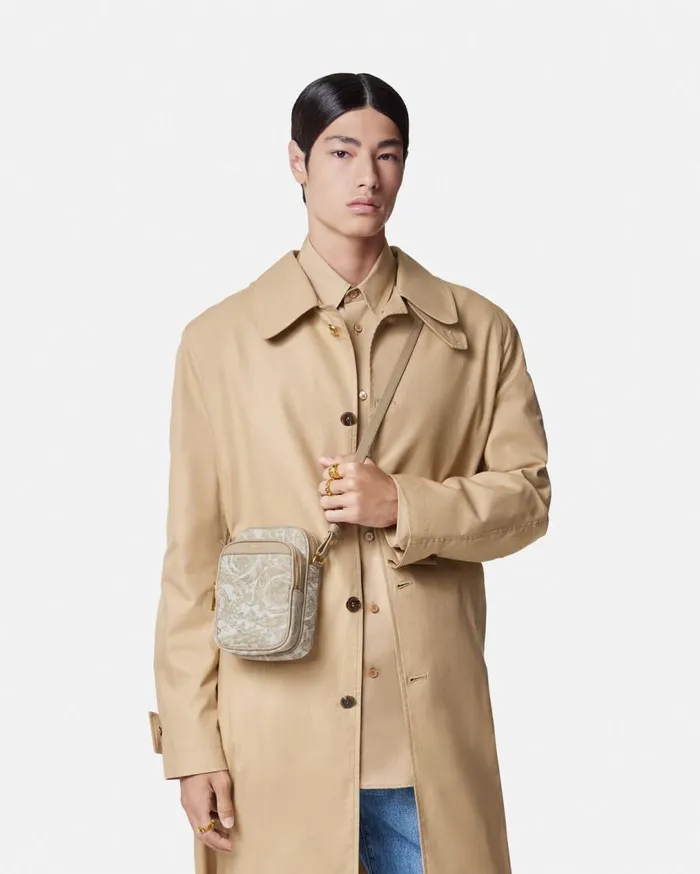 Versace Crossbody and Messengers Barocco Crossbody Bag Beigeprint 8211 Men Versace Crossbody and Messengers Barocco Crossbody Bag Beigeprint 8211 Men