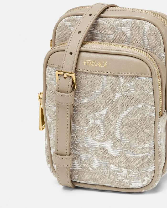 Versace Crossbody and Messengers Barocco Crossbody Bag Beigeprint 8211 Men Versace Crossbody and Messengers Barocco Crossbody Bag Beigeprint 8211 Men