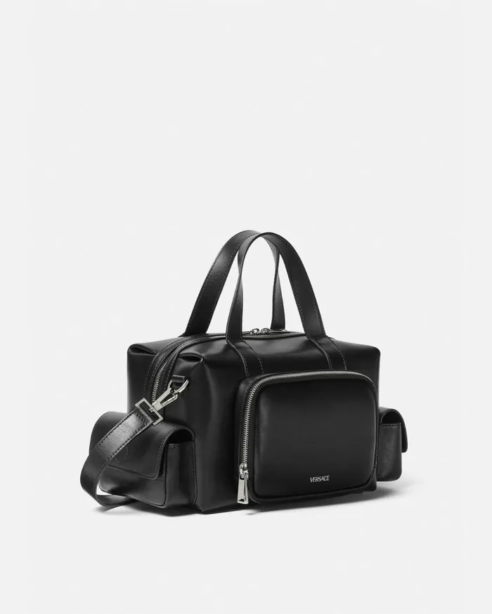 Versace Crossbody and Messengers Cargo Camera Bag Blacksilver 8211 Men Versace Crossbody and Messengers Cargo Camera Bag Blacksilver 8211 Men
