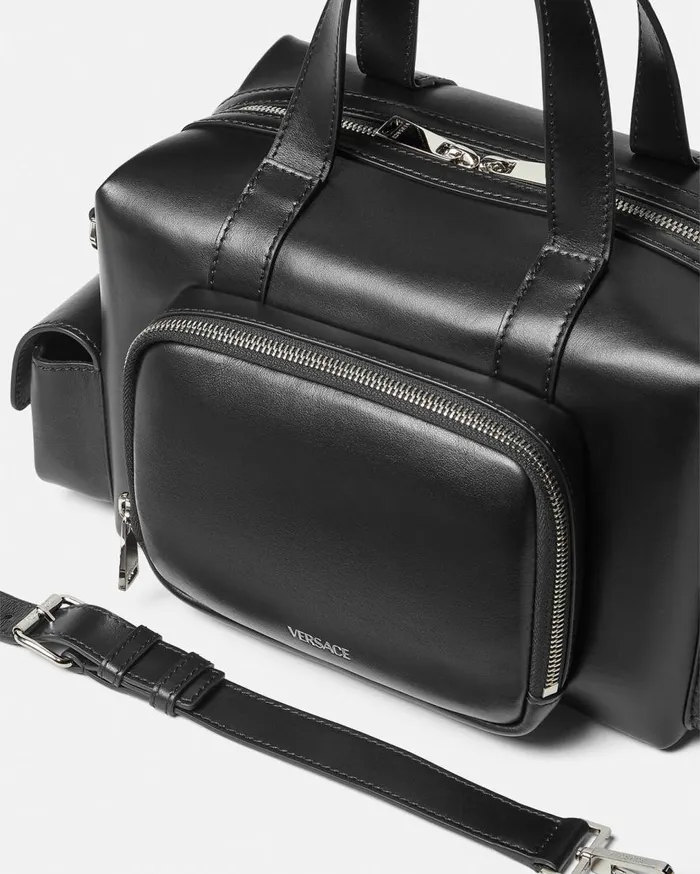 Versace Crossbody and Messengers Cargo Camera Bag Blacksilver 8211 Men Versace Crossbody and Messengers Cargo Camera Bag Blacksilver 8211 Men
