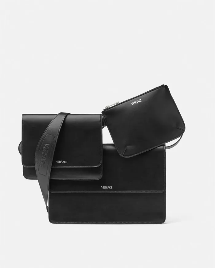 Versace Crossbody and Messengers Cargo Modular Messenger Bag Blacksilver 8211 Men