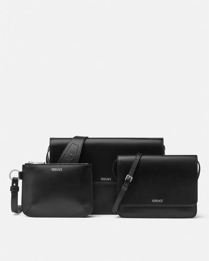 Versace Crossbody and Messengers Cargo Modular Messenger Bag Blacksilver 8211 Men Versace Crossbody and Messengers Cargo Modular Messenger Bag Blacksilver 8211 Men