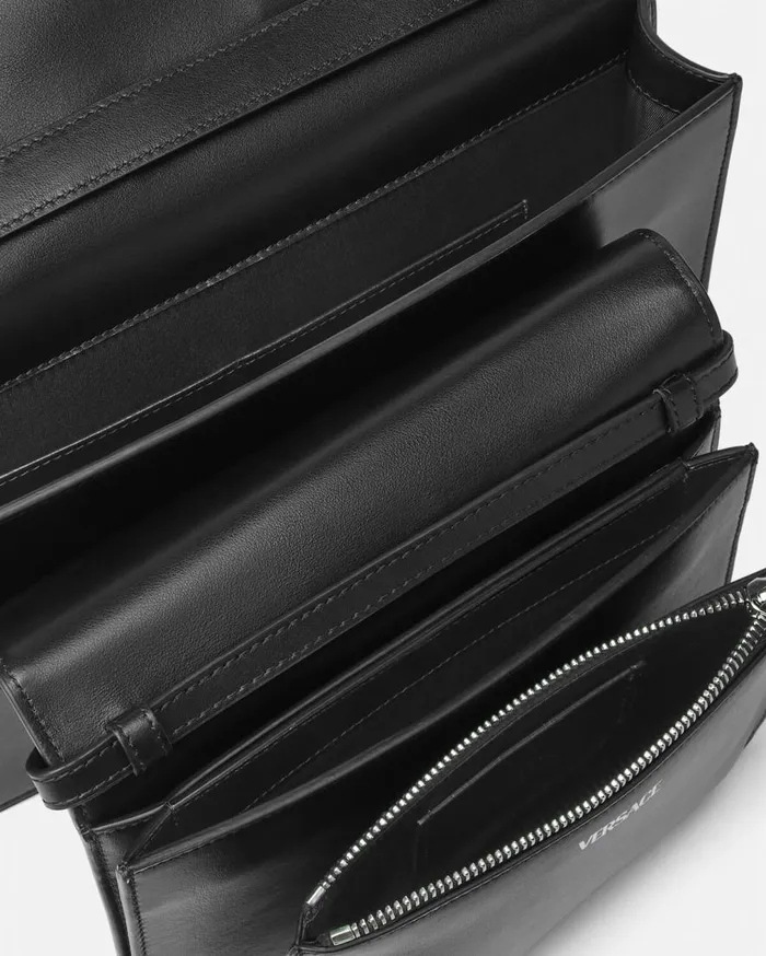 Versace Crossbody and Messengers Cargo Modular Messenger Bag Blacksilver 8211 Men Versace Crossbody and Messengers Cargo Modular Messenger Bag Blacksilver 8211 Men