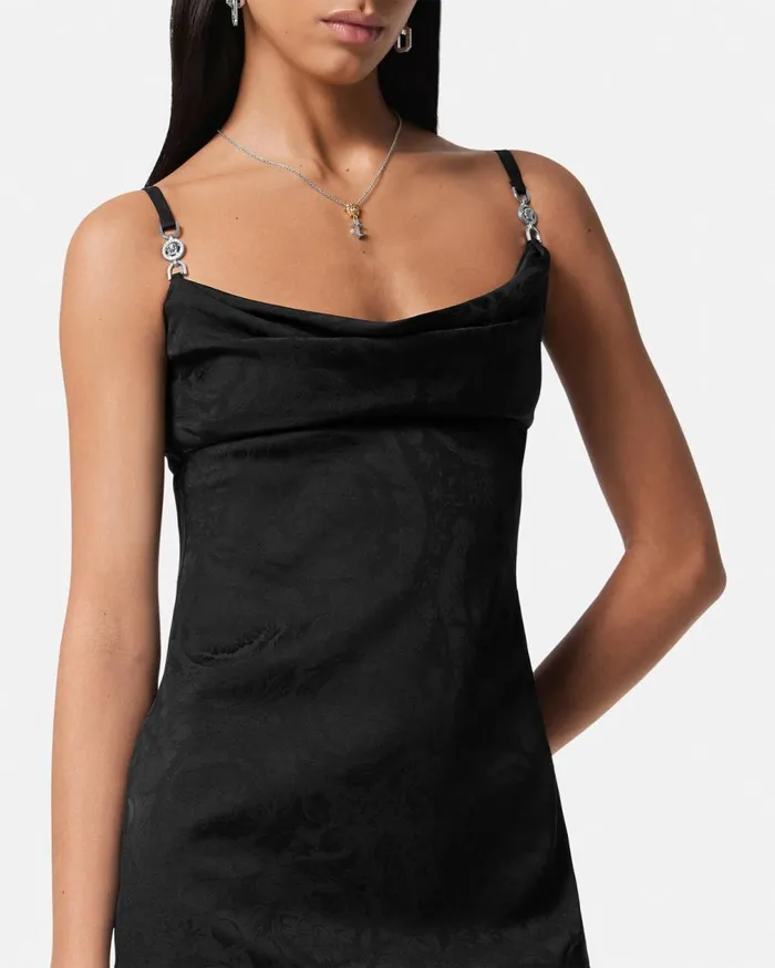 Versace Dresses Barocco Lace Cowl Slip Mini Dress Black 8211 Women Versace Dresses Barocco Lace Cowl Slip Mini Dress Black 8211 Women