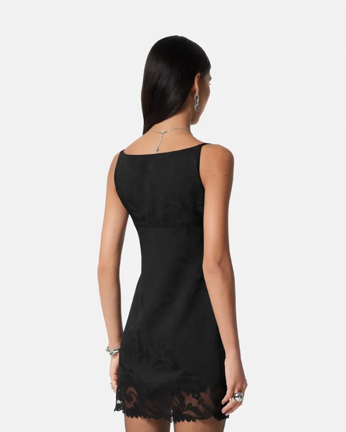 Versace Dresses Barocco Lace Cowl Slip Mini Dress Black 8211 Women Versace Dresses Barocco Lace Cowl Slip Mini Dress Black 8211 Women