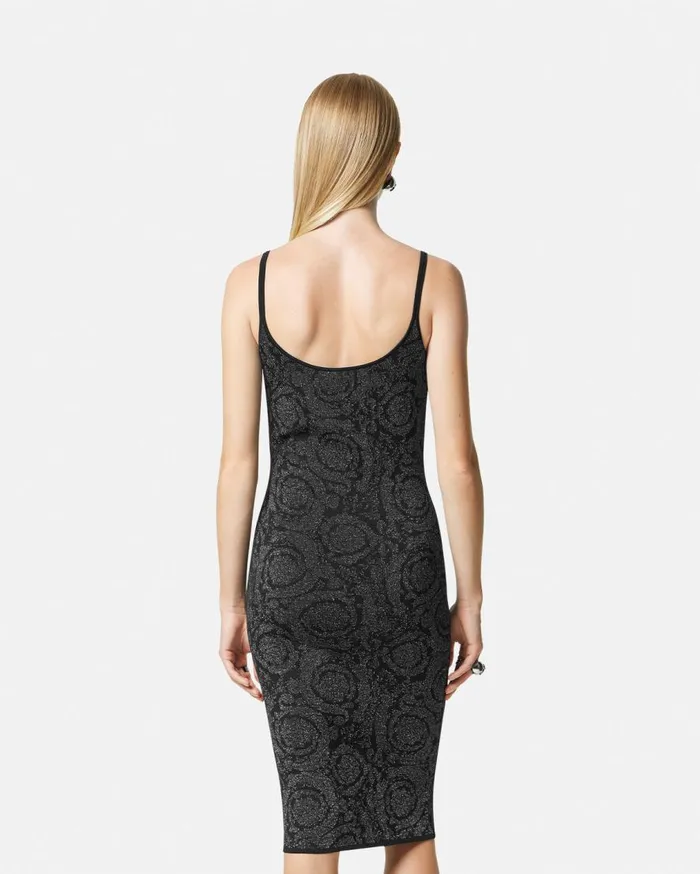Versace Dresses Barocco Lurex Knit Midi Dress Black 8211 Women Versace Dresses Barocco Lurex Knit Midi Dress Black 8211 Women