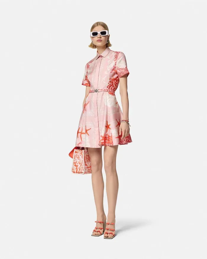 Versace Dresses Barocco Sea Silk Shirt Dress Pinkprint 8211 Women Versace Dresses Barocco Sea Silk Shirt Dress Pinkprint 8211 Women