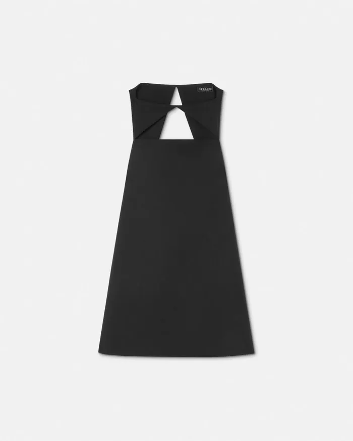 Versace Dresses Cutout WoolBlend Shift Mini Dress Black 8211 Women