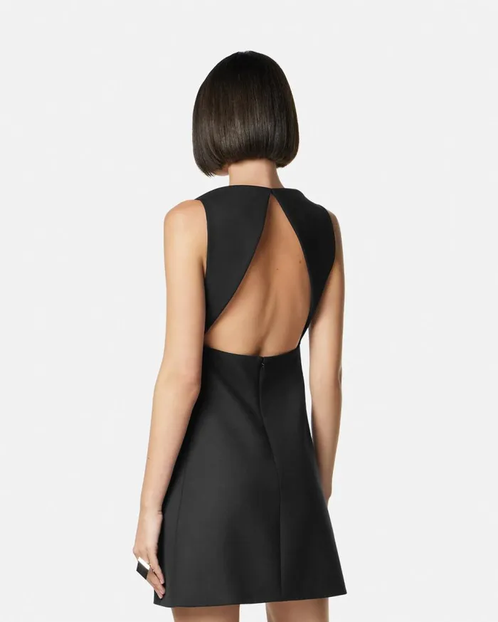 Versace Dresses Cutout WoolBlend Shift Mini Dress Black 8211 Women Versace Dresses Cutout WoolBlend Shift Mini Dress Black 8211 Women