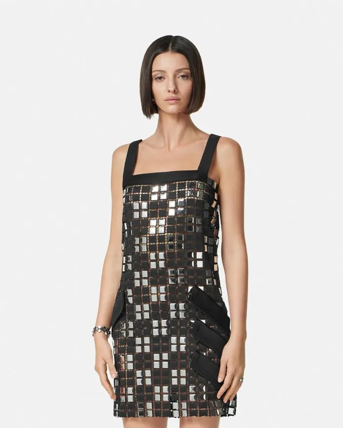 Versace Dresses Embroidered Macram Shift Mini Dress Black 8211 Women Versace Dresses Embroidered Macram Shift Mini Dress Black 8211 Women