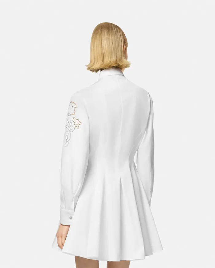 Versace Dresses Embroidered Sangallo Flared Shirt Dress White 8211 Women Versace Dresses Embroidered Sangallo Flared Shirt Dress White 8211 Women