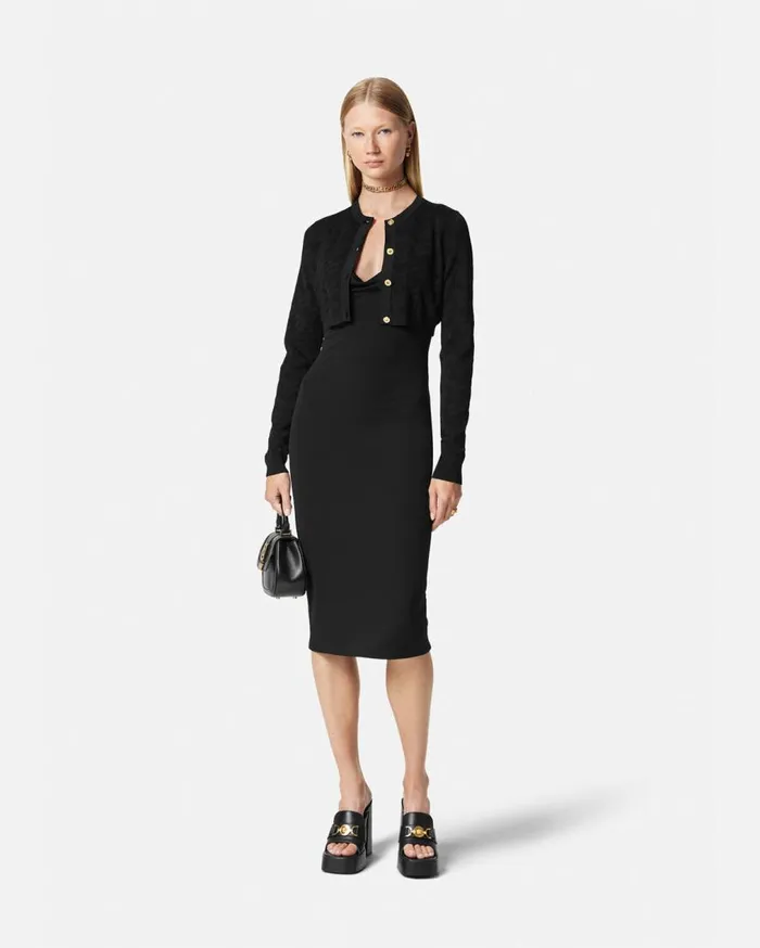 Versace Dresses Medusa Midi Dress Black 8211 Women Versace Dresses Medusa Midi Dress Black 8211 Women