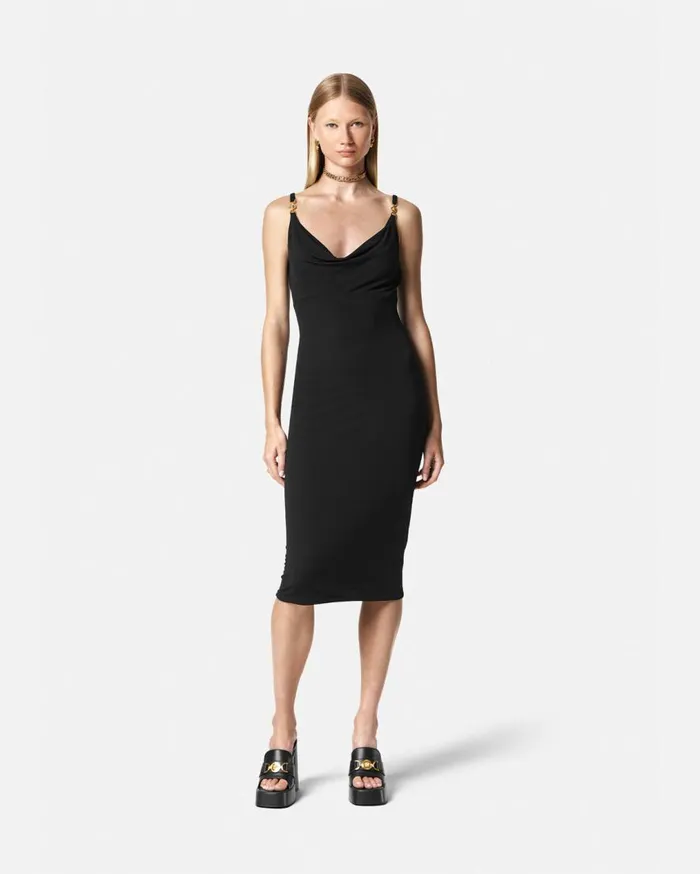 Versace Dresses Medusa Midi Dress Black 8211 Women Versace Dresses Medusa Midi Dress Black 8211 Women