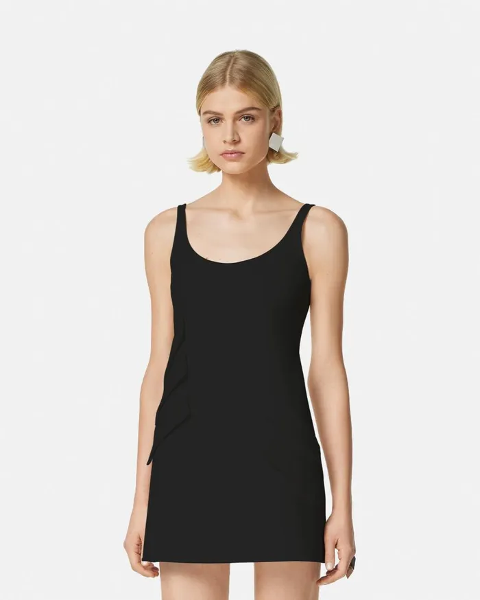 Versace Dresses WoolBlend Shift Mini Dress Black 8211 Women Versace Dresses WoolBlend Shift Mini Dress Black 8211 Women