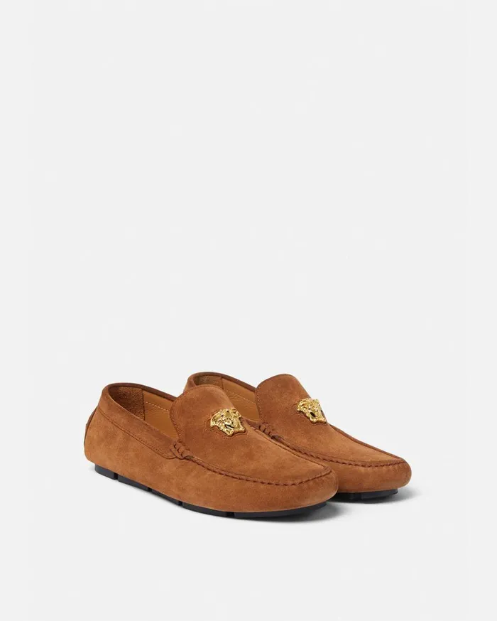 Versace Drivers La Medusa Suede Driver Shoes Brown 8211 Men Versace Drivers La Medusa Suede Driver Shoes Brown 8211 Men