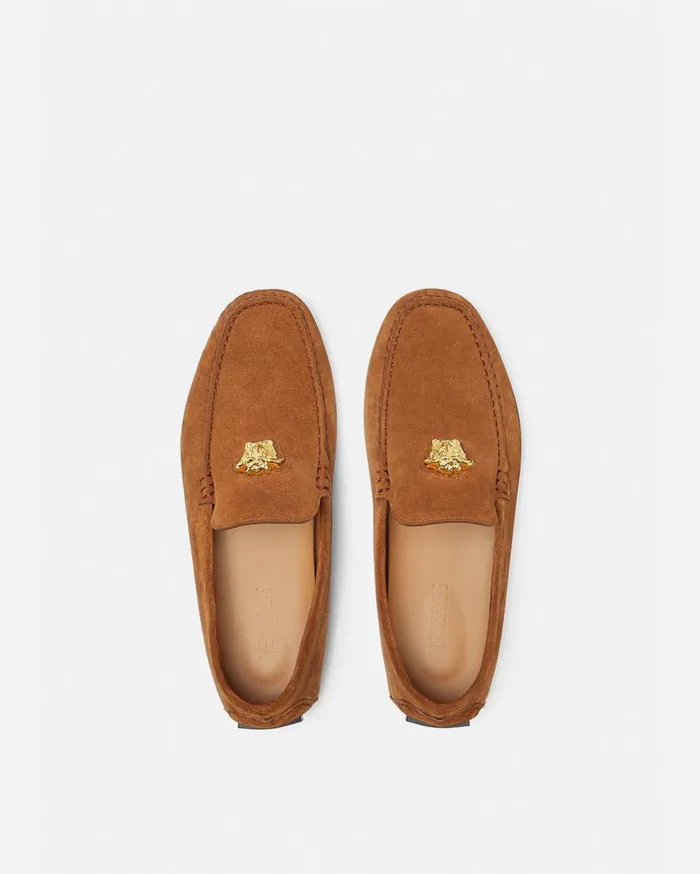 Versace Drivers La Medusa Suede Driver Shoes Brown 8211 Men Versace Drivers La Medusa Suede Driver Shoes Brown 8211 Men