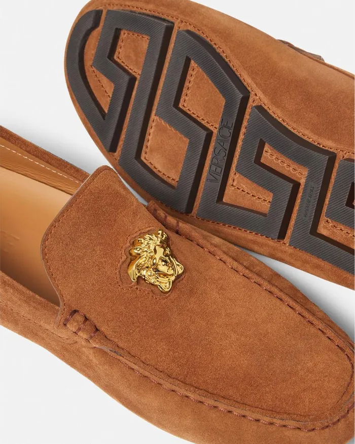 Versace Drivers La Medusa Suede Driver Shoes Brown 8211 Men Versace Drivers La Medusa Suede Driver Shoes Brown 8211 Men