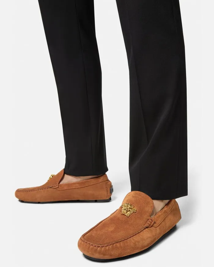 Versace Drivers La Medusa Suede Driver Shoes Brown 8211 Men Versace Drivers La Medusa Suede Driver Shoes Brown 8211 Men