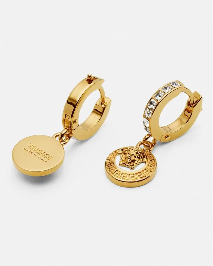 Versace Earrings Crystal Medusa Drop Earrings White 8211 Women Versace Earrings Crystal Medusa Drop Earrings White 8211 Women