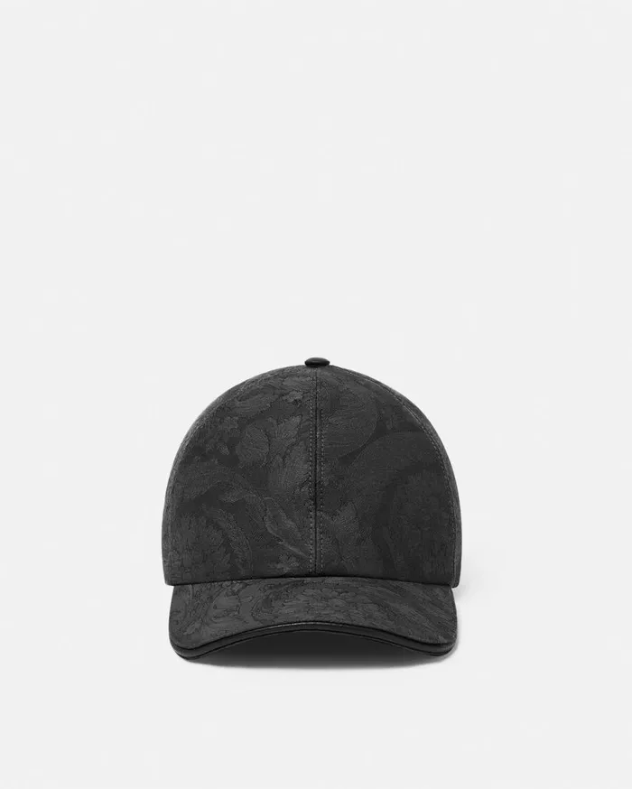 Versace Hats and Caps Barocco Jacquard Baseball Cap Gray 8211 WomenMen