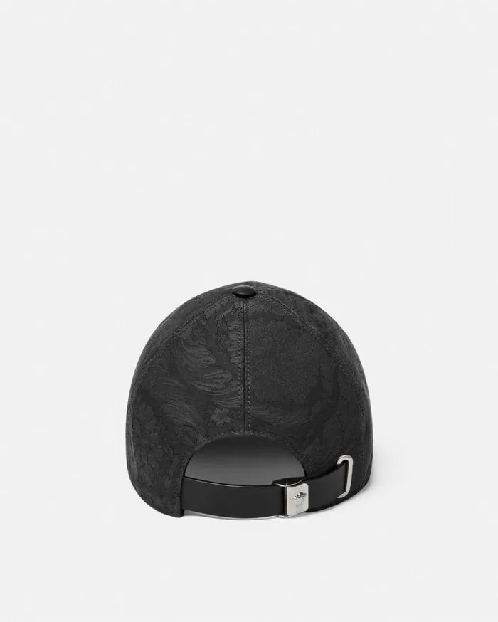 Versace Hats and Caps Barocco Jacquard Baseball Cap Gray 8211 WomenMen