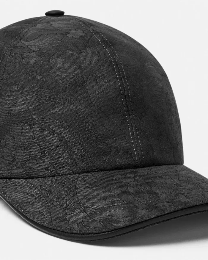 Versace Hats and Caps Barocco Jacquard Baseball Cap Gray 8211 WomenMen