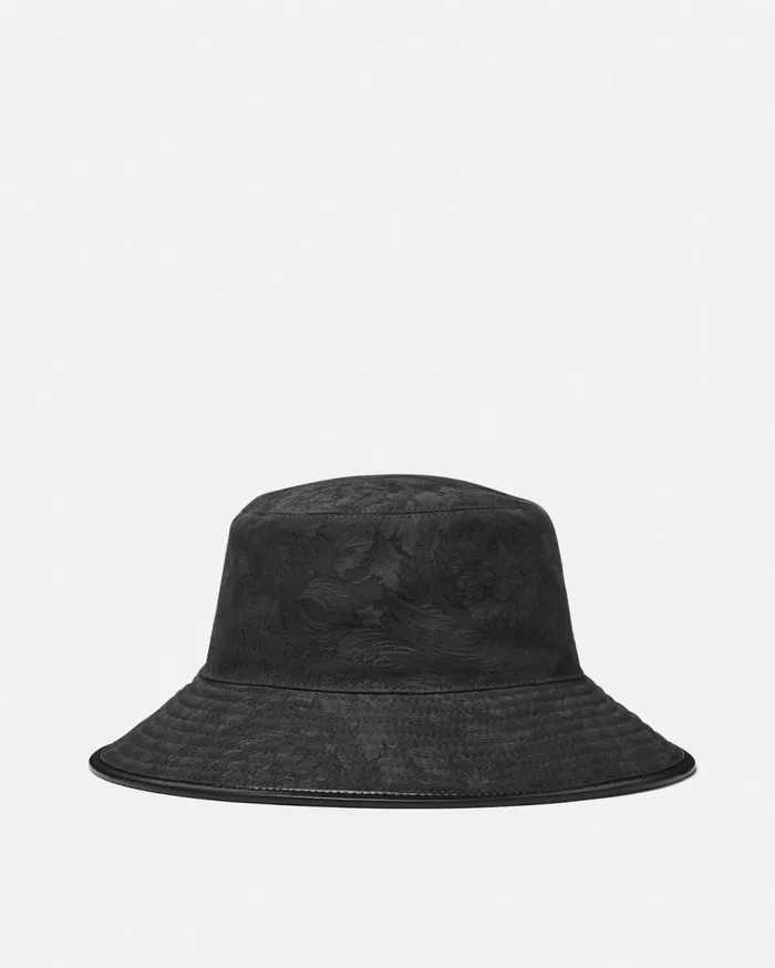 Versace Hats and Caps Barocco Jacquard Bucket Hat Gray 8211 WomenMen