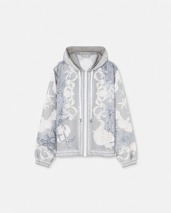 Versace Jackets and Coats Barocco Sea Windbreaker Jacket Blueprint 8211 Men