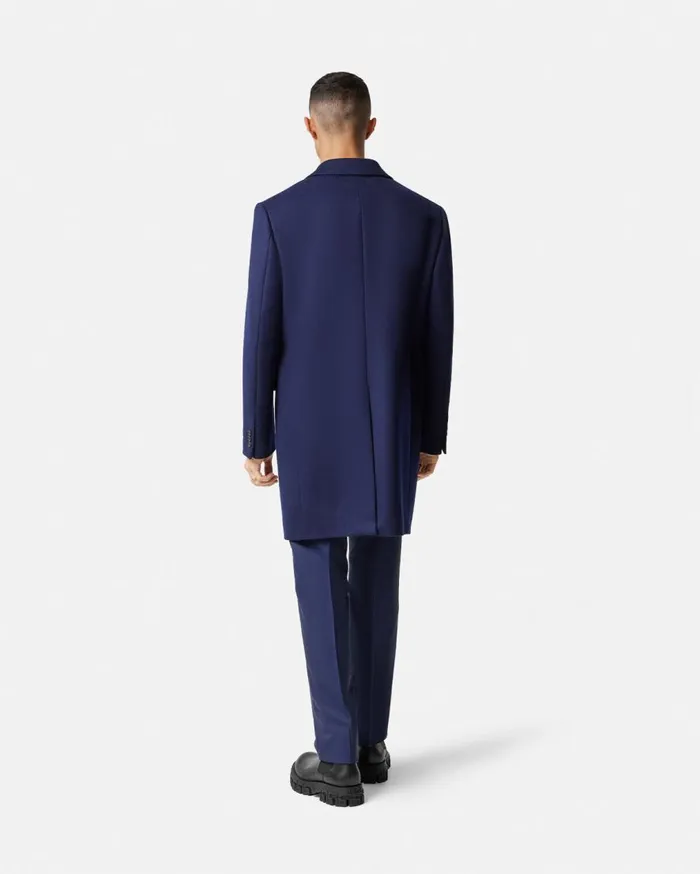 Versace Jackets and Coats CashmereBlend Long Coat Blue 8211 Men Versace Jackets and Coats CashmereBlend Long Coat Blue 8211 Men