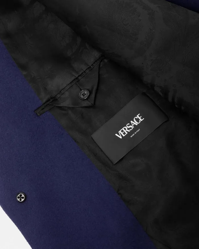 Versace Jackets and Coats CashmereBlend Long Coat Blue 8211 Men Versace Jackets and Coats CashmereBlend Long Coat Blue 8211 Men